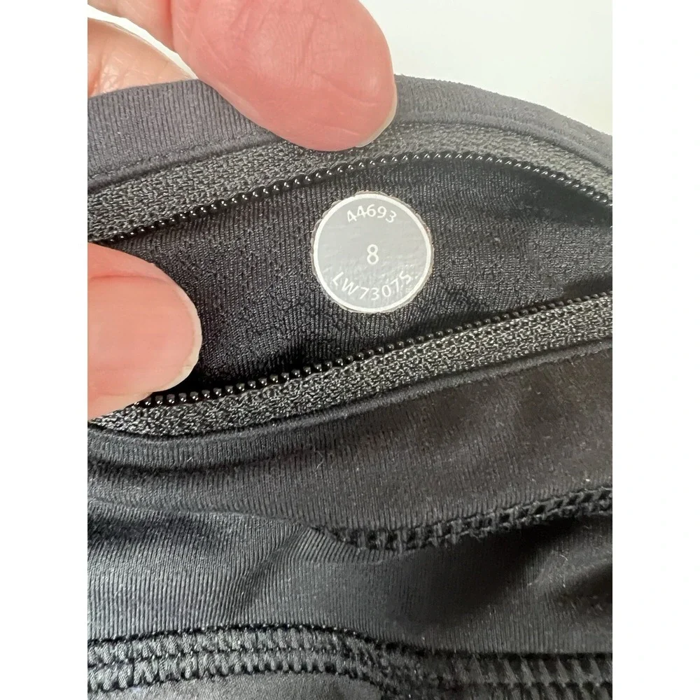 Lululemon Black Athletic Shorts with Liner Brief  Size 8